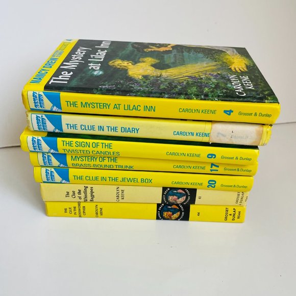 Nancy Drew by Carolyn Keene 7 Books Lot (4, 7, 9, 17, 20, 41, 44) Hardcover - Picture 3 of 4